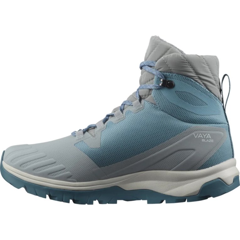 Blue / Grey Salomon Vaya Blaze Thinsulate Climasalomon Waterproof Women's Winter Boots | PH 05198C